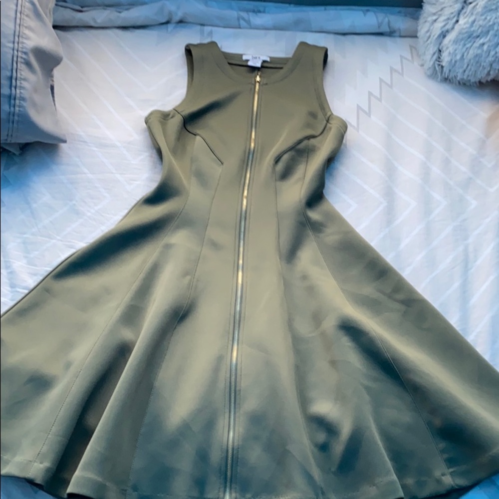 bar III olive green dress